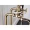 Kingston Brass CCK246K3 Freestanding Clawfoot Tub Faucet Package with Supply Line, Antique Brass CCK246K3 - alternate 2